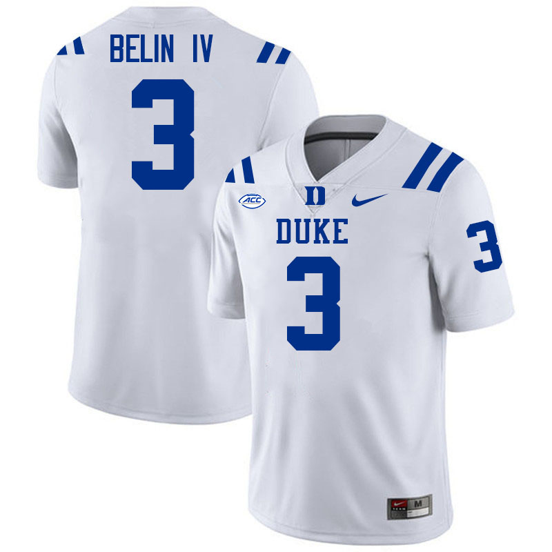 Henry Belin IV Duke Jersey,Duke Blue Devils #3 Henry Belin IV Jersey Youth College-White